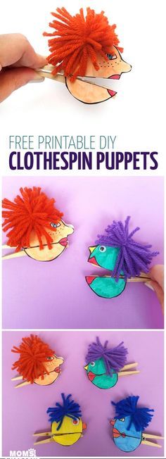 the instructions for how to make clothespin puppets