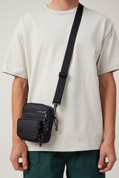 Cross Body BagCotton On Men - Cross Body Bag - BlackCotton On | Men | AccessoriesCotton On | Men | AccessoriesCotton On | Men | Accessories Casual Black Shoulder Camera Bag, Casual Black Camera Bag With Adjustable Strap, Streetwear Crossbody Shoulder Bag With Adjustable Strap, Mens Crosses, Cross Body Bag, Cotton On, Body Bag, Mens Bottom, Black Cotton