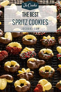 the best spritz cookies on a cooling rack