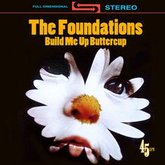 an advertisement for the foundation's build me up buttercup, featuring a white flower