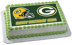 a green bay packers birthday cake with the number one on it