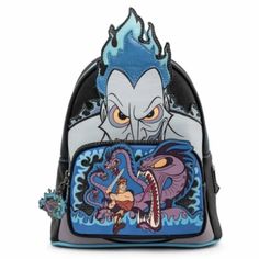 Loungefly Disney Villains Scene Hades Mini Backpack Hercules New Disney-styled Black Standard Backpack, Black Backpack For Theme Park, Black Disney-style Bag For Theme Park, Black Disney Bag For Theme Park, Black Disney Style Bag For Theme Park, Black Backpack For Theme Parks, Themed Black Backpack For Theme Parks, Disney Bags Backpacks, Cute Mini Backpacks