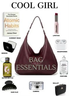 Items You Need, Girl Bag Essentials, Bag Wishlist, Basic Necessities, Everyday Bag Essentials, School Bag Essentials, Inside My Bag, Purse Essentials, Handbag Essentials