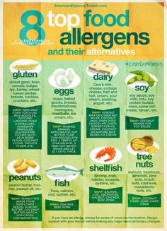 the 8 top food allergens and their alternatives info poster is shown