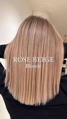 Tinted Pink Hair, Champagne Strawberry Blonde Hair, Champagne Beige Hair, Rose Beige Blonde Hair, Creamy Beige Blonde Hair, Rose Blonde Hair Color, Strawberry Beige Hair, Rose Beige Hair, Beige Blond Hair