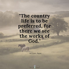 the country life is to be preferred, for there we see the works of god