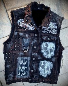 Punk Fashion Diy, Punk Culture, Rob Zombie, Kleidung Diy, Emo Outfits, Leather Denim