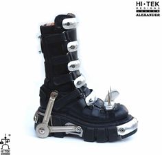 This design is MADE TO ORDER. It is made sepecial for the movies and music vedios. Sci Fi Boots, Punk Fashion Diy, Gothic Mode, Emo Girl, Kawaii Shoes, Concept Clothing, Fashion Hacks, Swag Shoes, Cowboy Western