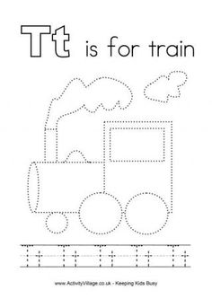 the letter t is for train worksheet