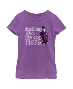 in stock Birthday Yes Happy Never, Wednesday Birthday, Nevermore Academy, Girls Graphic Tee, Funny Phrases, Graphic Tee Design, Addams Family, Wednesday Addams, Psychic Abilities