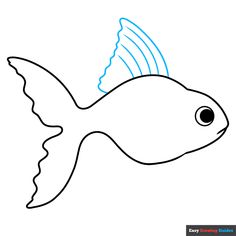 an easy drawing of a fish