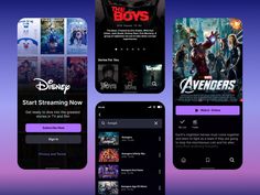 Movie Streaming App UI Design Film App, App Redesign, Disney App, Movie App, Ui Game, Tools List, Movie Info