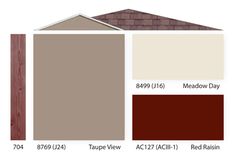 the exterior paint colors are brown, tan, and black