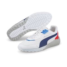 Style: 307000-02 Color: White Gender: Mens White Puma Sneakers For Outdoor, White Puma Running Shoes Functional Style, Multicolor Shoes, Puma Running Shoes, Rainbow Sneakers, Bmw Motorsport, Asics Running Shoes, Nike Air Max Tn, Swim Shoes