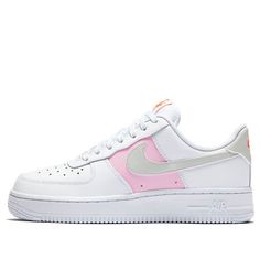 (WMNS) Nike Air Force 1 '07 SE Premium 'White Pink Foam' CZ0369-100 (AF1/SNKR/Women's) White Nike Air Force 1 For Light Sports, Nike Air Force 1 White Sports Shoes, Nike Air Force 1 White For Light Sports, Nike Air Force 1 White With Branded Insole, Sporty Nike Air Force 1 For Sports, Stylish Sneakers, Air Force 1, Force, Nike Air Force