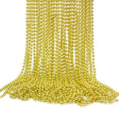 PRICES MAY VARY. Each order includes 72pcs metallic gold bead necklaces. No reground material used! Color: Gold Each necklace 33 inches long, 7mm beads Perfect for Mardi Gras Party, Pirate themed party, Gaysby party, New Year decoration, Christmas decoration and dress-up party This mardi gras beaded necklace is 33 inches around, and features beads measuring seven millimeters. An alluring adornment for Mardi Gras or any time you’re in a New Orleans state of mind. For ages 12 and above. These meta Party Round Beads Ball Chain Necklaces, Party Round Beads Ball Chain Necklace, Party Ball Chain Necklaces With Round Beads, Party Necklace With Round Beads And Ball Chain, Holiday Gold Beaded Jewelry, Gold Round Beaded Necklaces For Party, Gold Round Beads Jewelry For Christmas, Gold Beaded Necklaces With Polished Beads For Party, Gold Beaded Chain For Party