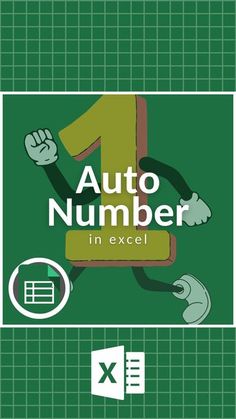 the cover of auto number in excel