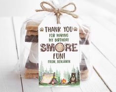 thank you for making my birthday smore fun from beljamini bear cookies