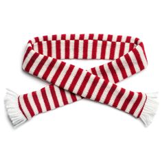 Red Striped Scarf – Jingle Bunnies Christmas Scarf, White Fringe, Striped Scarf, Holiday Stocking, White Scarves, Matching Hat, Striped Scarves, Holiday Stockings, Christmas Aesthetic