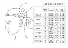 the size chart for an egyptian woman's head, with measurements and measurements on it