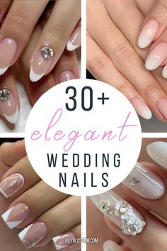 Nail Art Design For Wedding, Bridal Wedding Nails Brides, Nail For Bride Wedding, Nail For Wedding The Bride, Bridal Nails Wedding Elegant French, French Manicure Designs Wedding, Nails 2023 Trends Wedding, Bride Acrylic Nails Wedding, Nail Ideas For Wedding Bridesmaid