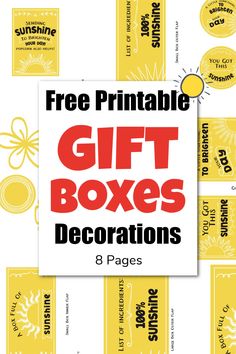 the free printable gift boxes decorations are on sale for only $ 3 99 each