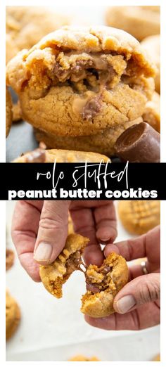 Rolo Stuffed Peanut Butter Cookies Peanut Butter Rolo Cookies, Rolo Dessert Recipes, Stuffed Peanut Butter Cookies, Rolo Cookies, Chewy Peanut Butter Cookies, Soft Sugar Cookies, Christmas Entertaining, Cookie Swap