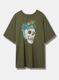 Succulent Skull Oversized Fit Heritage Jersey Tunic Tee Best Jersey, Oversized Jersey, New Street Style, Nfl Shirts, Skull Graphic, Active Jacket, Swimming Outfit, Bra And Panty Sets, Jersey Knit Fabric