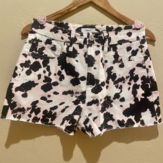 Cowprinted Cutoff Shorts New With Tags Size 27 Offers Welcome Bundle And Save Offers Welcome Dm For More Details! All Listings Are In A Pet Free, Dust Free, & Smoke Free Environment! Each Item Is Carefully Stored In A Protective Wrap And Placed In A Lid Covered Bin Until Purchase! Relaxed Fit Bottoms With All Over Print For Spring, Casual All Over Print Spring Bottoms, Casual Floral Print Mini Shorts, Casual Mini Length Floral Print Shorts, Trendy Printed Bottoms For Spring, Summer Cotton Bottoms With All Over Print, Pink Graphic Print Shorts For Summer, Trendy Printed Bottoms With Relaxed Fit, Trendy Cotton Bottoms With All Over Print