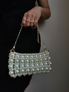 Pearly Bead bags are 100% handmade. Suitable for Everyday Use and Wedding and Bridal Bag and Events Such as Parties. You Can Easily Carry Your Personal Items Such as Your Phone, Keys, and Wallet.

• Dimensions

- Width: 20 cm
- Height: 11 cm Pearls Bag, Natural Hair Bride, Bead Bag, Wedding After Party, Womens Handbag, Bridal Bag, Aesthetic White, Bag Aesthetic, Pearl Bag