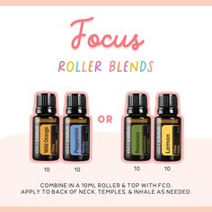 Focus Essential Oil Blend, Doterra Wild Orange, Essential Oils Focus, Doterra Blends, Roller Bottle Recipes, Esential Oils, Doterra Essential Oils Recipes, Doing Homework, Essential Oil Roller Bottle