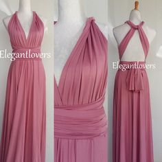 Elegant Bridesmaid Dress is simply gorgeous yet elegant and beautiful.  It's convertible, adjustable, and flexible dress which you may create multiple stylish looks. It can be done as quick as few minutes time. The good quality of the material used, jersey. You can feel the softness and comfy of the fabric.All the dresses are made to order. Thus, it's suitable for any type of body size. Bridesmaid dress is available to order in a good amount of number or high quantity.  Kindly email me if you ha Infinity Dress Ways To Wear, Infinity Dress Styles, Vestido Convertible, Dress Bridesmaids, Multi Way Dress, Prom Dress Plus Size, Elegant Prom, Elegant Bridesmaid Dresses, Elegant Prom Dresses