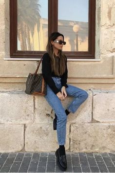 Outfit With Loafers Women, Loafers Women Outfit, Loafers With Jeans, Chicago Ideas, Oxfords Outfit