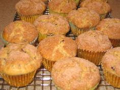 several muffins cooling on a wire rack