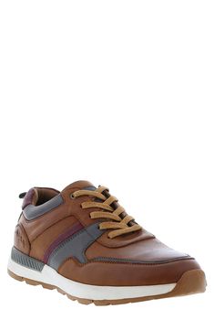 Leather and suede paneling composes this sporty pair of sneakers with a cushioned insole for comfort. Bumper toe Lace-up vamp Leather and suede upper, rubber sole Imported Sneaker Men, Suede Sneakers, Brooks Sneaker, Mens Shoes Sneakers, Cognac, Nordstrom Rack, Rubber Sole, Men's Shoes, Shoes Sneakers