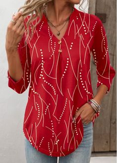 Color:Red;Size:S;Size:M;Size:L;Size:XL;Size:XXL;Package Contents:1 X T Shirt;Occasion:Other;Style:Bohemian; Wedding Floral Dress, Winter Floral Dress, Floral Dress Outfit Summer, Floral Dress Wedding, Floral Dress Outfit, Short Floral Dress, Floral Dress Long, Blouse For Work, Floral Dress Outfits