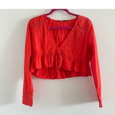 Perfect Top! Never Worn! Pink Halter Top, Wrap Top Blouse, Poplin Blouse, Mesh Long Sleeve Top, Paisley Shirt, Bow Detail Dress, Mesh Long Sleeve, Red Top, Zara Basic