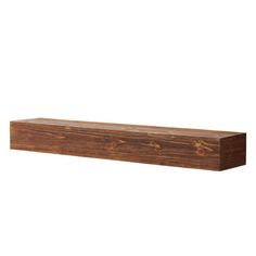 the wooden shelf is made out of wood and has two sides that have been painted brown