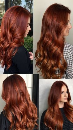 red hair color ideas Highlights Red Hair, Highlights Red, Seamless Hair Extensions, Facial Features