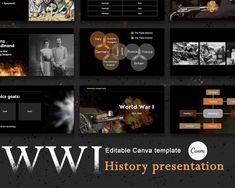 World War I Presentation I WWI I History Presentation in Canva Template - Etsy Vietnam