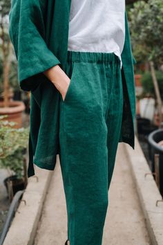 Valletta Pants Suit Linen Pants Green Linen Trousers - Etsy Japão Green Ankle-length Loungewear Pants, Green Ankle-length Lounge Pants, Green Wide Leg Pants With Pockets, Green Straight Pants With Pockets, Spring Green Straight Leg Sweatpants, Green Wide-leg Loungewear Pants, Green Straight Pants With Side Pockets, Green Straight Bottoms With Side Pockets, Green Straight Sweatpants