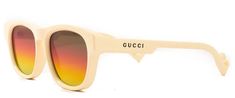 WELCOME TO  DISCOUNTEYEWEAR_RUS !    Authentic GUCCI  SUNGLASSES  made in ITALY BRAND NEW GUCCI GG1238S 003 SHINY IVORY WITH RAINBOW MIRROR LENSES AUTHENTIC SUNGLASSES 53-18 MJ6043 Brand: GUCCI Model #: GG1238S Color Code: 003 Lens Color: MULTICOLOR RAINBOW MIRROR Frame Color: SHINY IVORY COMES WITH GUCCI VELOUR CASE, SILKY POUCH AND SEALED CLOTH  GUCCI CASE COLOR MAY VARY Please use the Measurements &  Fit chart below to see if these glasses will fit. 1: Lens width - 53 mm 2: Bridge -18 mm 3: T Designer Gucci Sunglasses For Summer, Designer Wayfarer Sunglasses For Summer, Trendy Gucci Sunglasses For Summer, Casual White Gucci Sunglasses, Designer Mirrored Sunglasses For Summer, Gucci White Sunglasses With Uv Protection, Luxury Cream Sunglasses For Summer, Gucci Sunglasses With Gradient Lenses For Outdoor, Rainbow Mirror Frame