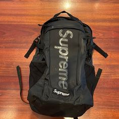 Great Condition Besides The One Rip Shown In The Pictures And Has All Perfectly Functioning Zippers And Buckles Supreme Bag, Black Backpack, The One, Backpacks, Man Shop, Zipper, Black, Color