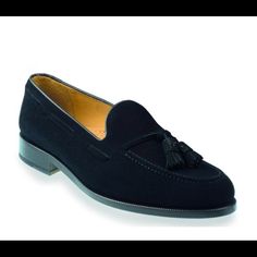 Beal Tassel Loafer Is An Average Fitting, Instantly Comfortable And Soft Feel Tassel Loafer. One Of Our Best Selling Lines. Black Suede Upper Fully Leather Lined In Calf Full Length Padded In-Sole Blake Stitched Construction Slow Tanned Medium Weight Leather Sole Average Fit Black Plain Toe Tassel Loafers, Formal Black Tassel Loafers, Black Goodyear Welted Tassel Loafers, Black Tassel Loafers With Rubber Sole For Semi-formal Occasions, Black Semi-formal Tassel Loafers With Rubber Sole, Black Branded Insole Tassel Loafers For Semi-formal Occasions, Black Tassel Loafers For Galas, Black Semi-formal Tassel Loafers With Branded Insole, Semi-formal Black Tassel Loafers With Branded Insole