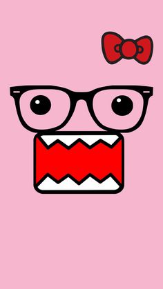 a cartoon character with glasses and a bow on top of it's head is shown