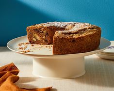 a cake sitting on top of a white plate