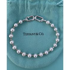 Tiffany & Co. Hardwear Bracelet In Sterling Silver With Freshwater Cultured Pearls Size Medium **7 Inches From End To End, Fits Wrists Up To 6"** **Pearls Size 5-6 Mm Each** This Bracelet Is In Excellent Condition - Giftable It Is Absolutely Gorgeous. Fully Hallmarked. Marked: "Tiffany & Co. 925" Links Are Soldered Smoothly. Will Come With A Pouch And Ship With Care. Special Notes: * Photos Have Been Enlarged To Provide Best Details. * Condition Rating Is Subjective And We Have Accessed This Ite Luxury Beaded Pearl Bracelet, Luxury Beaded Pearl Bracelet For Formal Occasions, Pearl Bracelet With Sterling Silver Clasp And Round Beads, Beaded Sterling Silver Pearl Bracelet, Beaded Bead, Freshwater Cultured Pearls, Pearl Size, Cultured Pearls, Tiffany & Co.