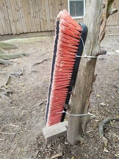 a piece of wood that has been placed on top of some kind of pole with wires attached to it