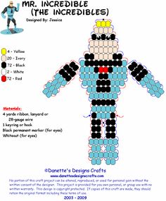 the instructions for how to make an origami character from mr incredible in blue and black