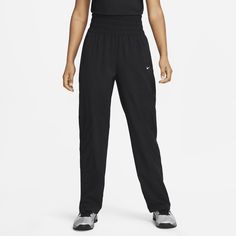 These pants are the ones that are down for everything you do—from long walks to HIIT to running errands. Their silky-smooth, ultrasoft woven fabric is balanced with sweat-wicking tech so you have ultimate comfort while feeling dry as you work out. An extra-high waistband sits above your hips for a hugging, supportive fit. Nike Joggers, Nike Leggings, Long Walks, Women Lifestyle, Plus Size Swimwear, Bottom Clothes, Nike Pants, Sport Pants, Active Wear For Women